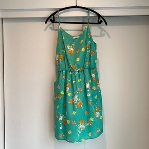 Lush green above the knee dress